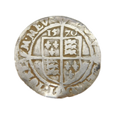 Queen Elizabeth I Early Hammered Silver Sixpence Coin 1570 Antique Fair