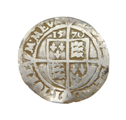 Queen Elizabeth I Early Hammered Silver Sixpence Coin 1570 Antique Fair