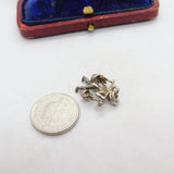 Sterling Silver Farmer with Baskets Charm Pendant Vintage c1970
