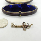 Sterling Silver Commemorative 21st Birthday Key Charm Pendant Vintage c1970