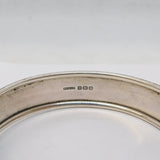 Art Deco Sterling Silver Floral Pattern Cuff Bangle Bracelet Antique Birmingham