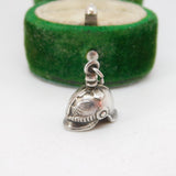 WW1-era Sterling Silver German Prussian Helmet Charm Pendant Antique c1915