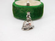 WW1-era Sterling Silver German Prussian Helmet Charm Pendant Antique c1915