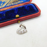 Sterling Silver With Diamond Paste Stones Heart Charm Pendant Vintage c1970