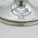 Sterling Silver Mounted Etched Glass Floral Posy Vase Vintage 1982 Birmingham