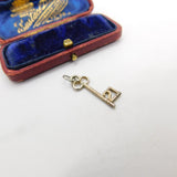 Sterling Silver Commemorative 21st Birthday Key Charm Pendant Vintage c1970