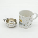 Edwardian Sterling Silver Floral Handled Porringer Antique 1905 London