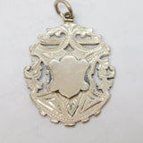 Victorian Large Sterling Silver Floral Fob Medal Antique 1899 Birmingham
