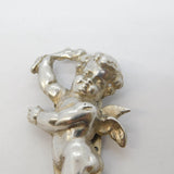 KEIM Ltd Sterling Silver Cherub Form Brooch Clip Vintage c1970 London