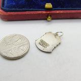 Sterling Silver and Enamel Blenheim Palace Shield Charm Pendant Vintage c1970