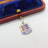Sterling Silver and Enamel Great Yarmouth Shield Charm Pendant Vintage c1970
