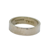 Sterling Silver Mexican Plain Band Wedding Ring Vintage c1990 Size N 1/2