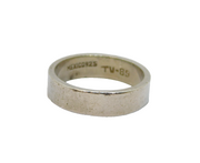Sterling Silver Mexican Plain Band Wedding Ring Vintage c1990 Size N 1/2