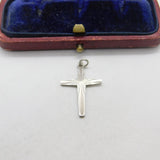 Sterling Silver Little Crucifix Charm Pendant Vintage c1970