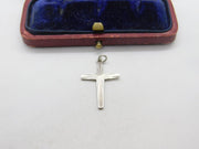 Sterling Silver Little Crucifix Charm Pendant Vintage c1970