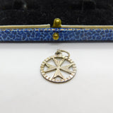 Sterling Silver Maltese Charm Pendant Vintage c1970
