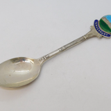 Sterling Silver & Enamel Tewkesbury Souvenir Spoon Vintage 1959 Birmingham