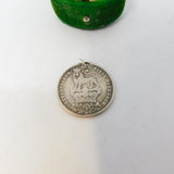 King George IV Sterling Silver Shilling Coin Fob Pendant Antique 1826