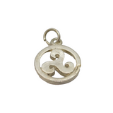 Sterling Silver Celtic Pattern Round Charm Pendant Vintage c1970