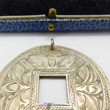 Early Silver Butterfly Form Coin Style Pendant Antique c1880 possibly Chinese