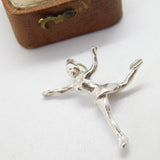 Sterling Silver Dancing Ballerina Charm Pendant Vintage c1970