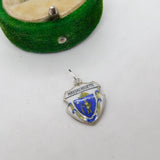 Sterling Silver Massachusetts Enamel Charm Pendant Vintage c1970