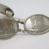 Sterling Silver Allies of WWII Panel Bracelet Antique 1945 London