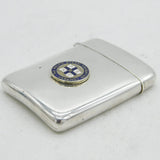 Victorian Sterling Silver Enamel Pacific Steam Company Card Case Antique 1886