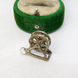 Sterling Silver Watermill Wheel Charm Pendant Vintage c1970