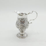 George III Sterling Silver Flower & Bird Pattern Cream Jug Antique 1778 London