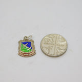 Sterling Silver Sherwood Forest Shield Travel Souvenir Charm Vintage c1970s