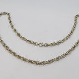 Sterling Silver Cable Link Chain Necklace Vintage c1970s 44cm Length