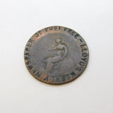 George III Free Lloyds Weekly Newspaper Half-Penny Coin Medallion Antique