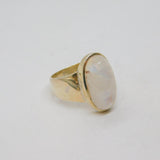 Sterling Silver Moonstone Cabochon Chunky Statement Ring Vintage c1970 Size S