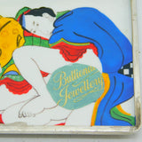 Art Deco Sterling Silver & Enamel Japanese Erotic Scene Cigarette Case Antique