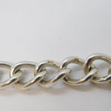 Sterling Silver Chunky Curb Link Charm Bracelet Vintage 1963 Birmingham