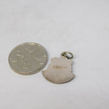 Sterling Silver Enamel Sherwood Forest Shield Charm Pendant Vintage c1970