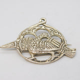 Sterling Silver Celtic Mythical Bird Brooch Pin Vintage 1959 Birmingham