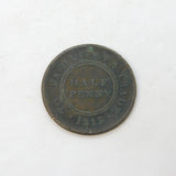 George III Copper Trade Half-Penny Token John Knapp Worcester Antique 1813