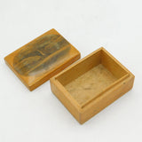 Victorian Mauchline Ware Black Gang Chine, Isle of Wight Trinket Box Antique