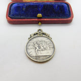 Sterling Silver Cross Country Running Fob Medal 1936 Birminghan Antique