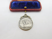 Sterling Silver Cross Country Running Fob Medal 1936 Birminghan Antique