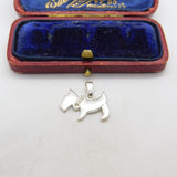 Sterling Silver Little Doggy Charm Pendant Vintage c1970