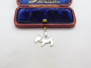 Sterling Silver Little Doggy Charm Pendant Vintage c1970