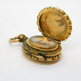 Victorian 9ct Gold Back & Front Double Sided Sweetheart Locket Antique c1860s