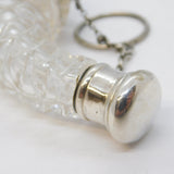 Victorian Sterling Silver Cut Glass Combination Scent Bottle Vinaigrette Antique