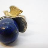 19th Century Russian Silver & Blue Enamel Chevalier Helmet Pendant Antique