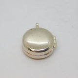 Sterling Silver Jubilee Hallmark Ingot Style Round Locket Pendant Vintage 1977