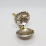 Arts & Crafts Brass & Coin Crafted Bed Warming Pan Ornament Vintage 1959