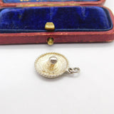 Sterling Silver Little Sombrero Charm Pendant Vintage c1970
